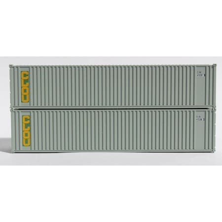 Jacksonville Terminal 40 ft. N Height Square Corrugated Clou Container, 2PK JTC405551